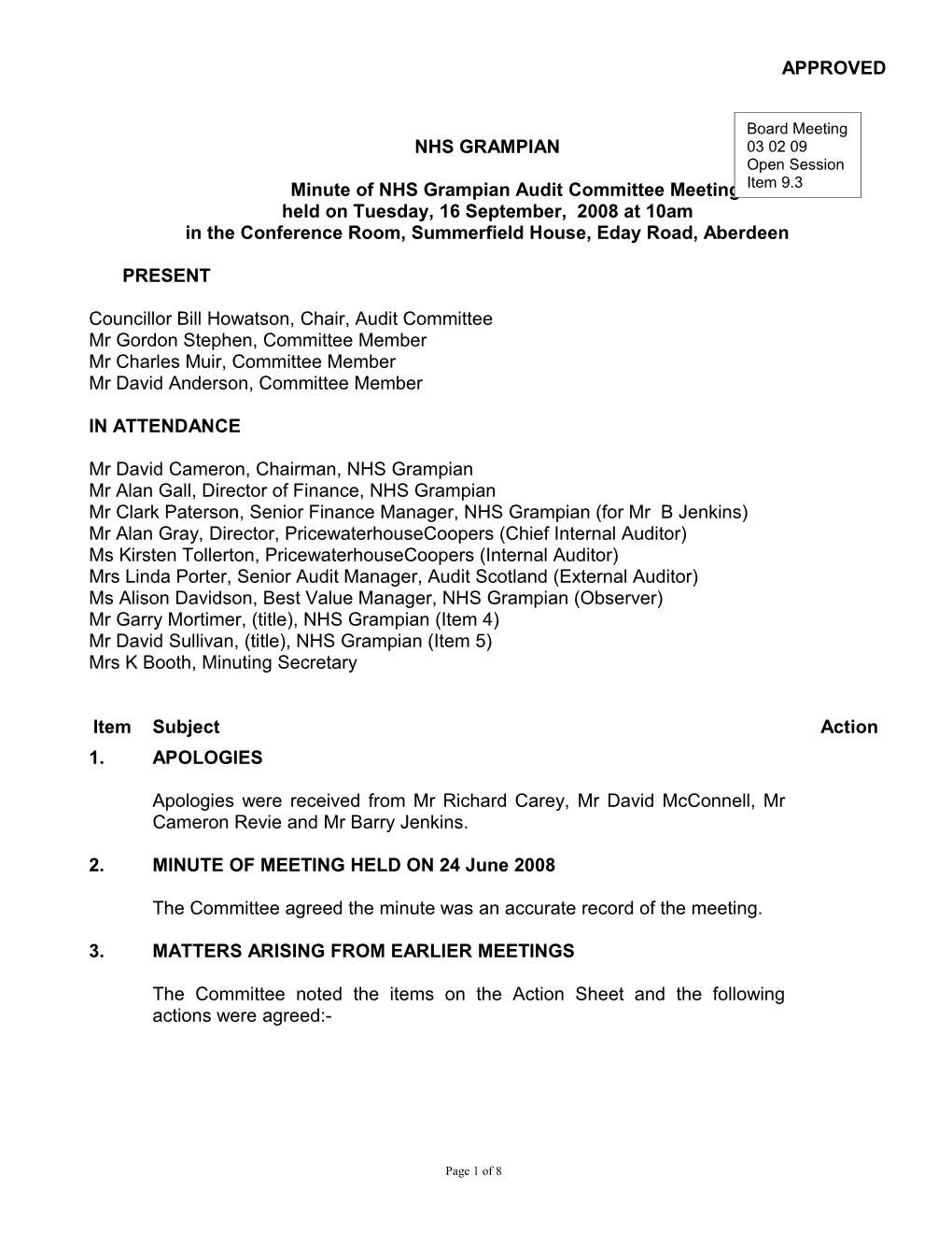 Item 9.3 Audit Committee 16 Sep