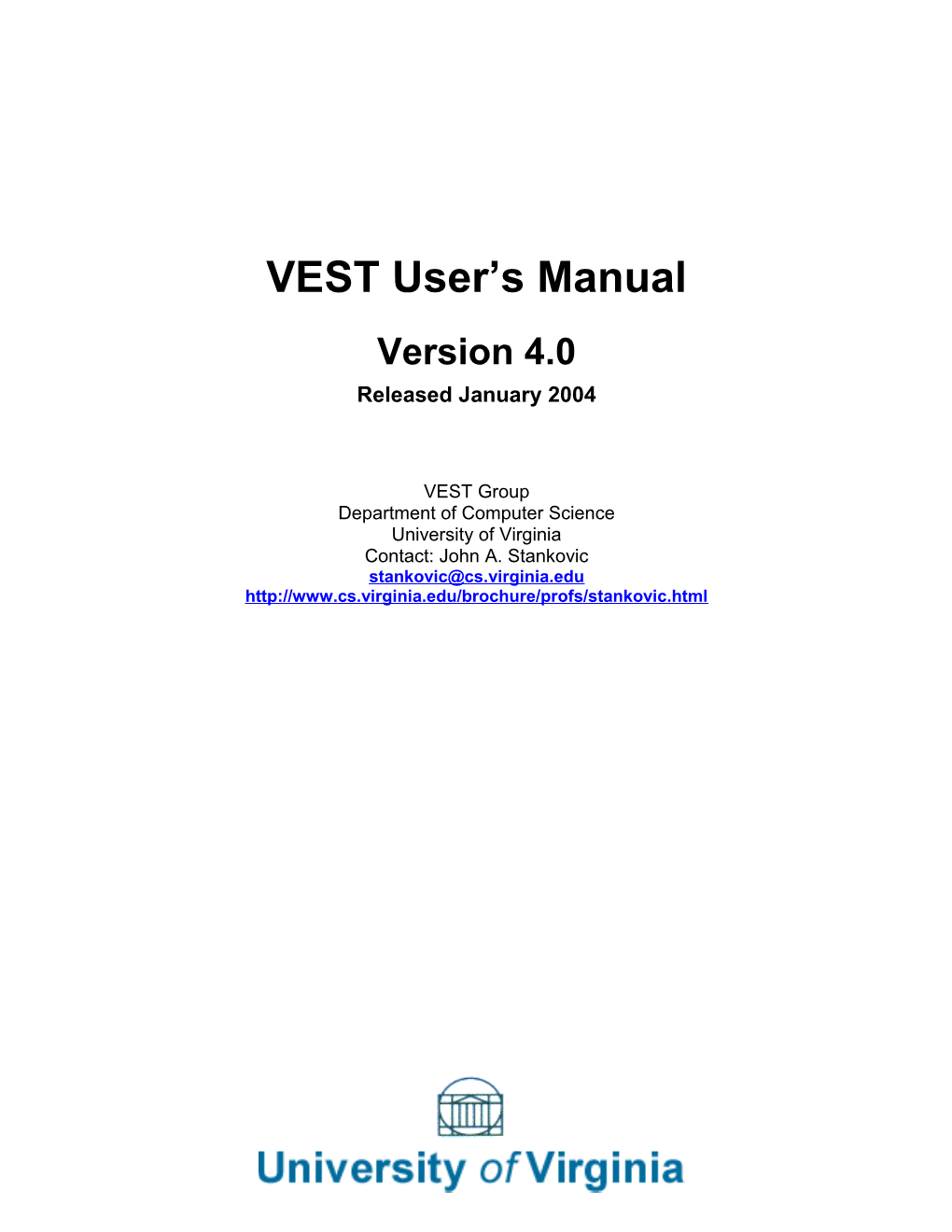 VEST User S Manual