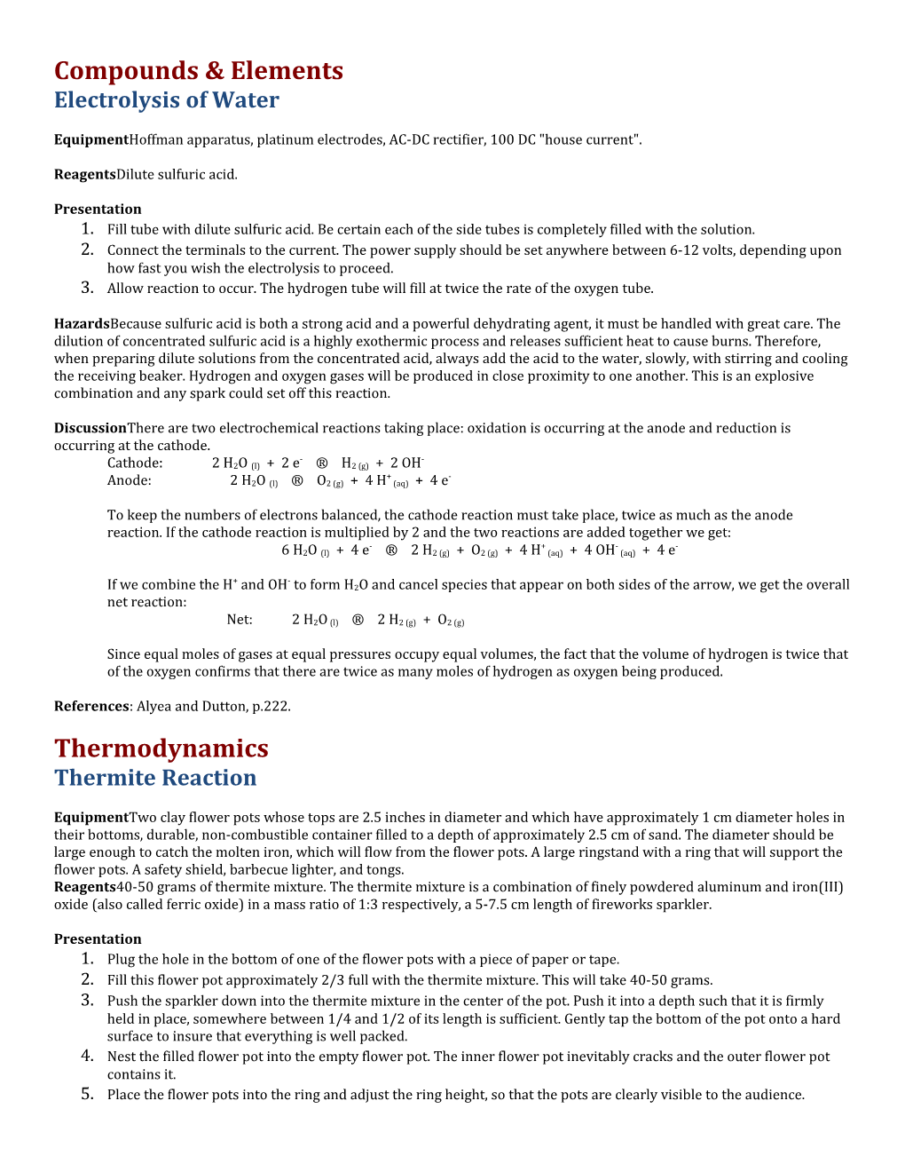 Compounds & Elements