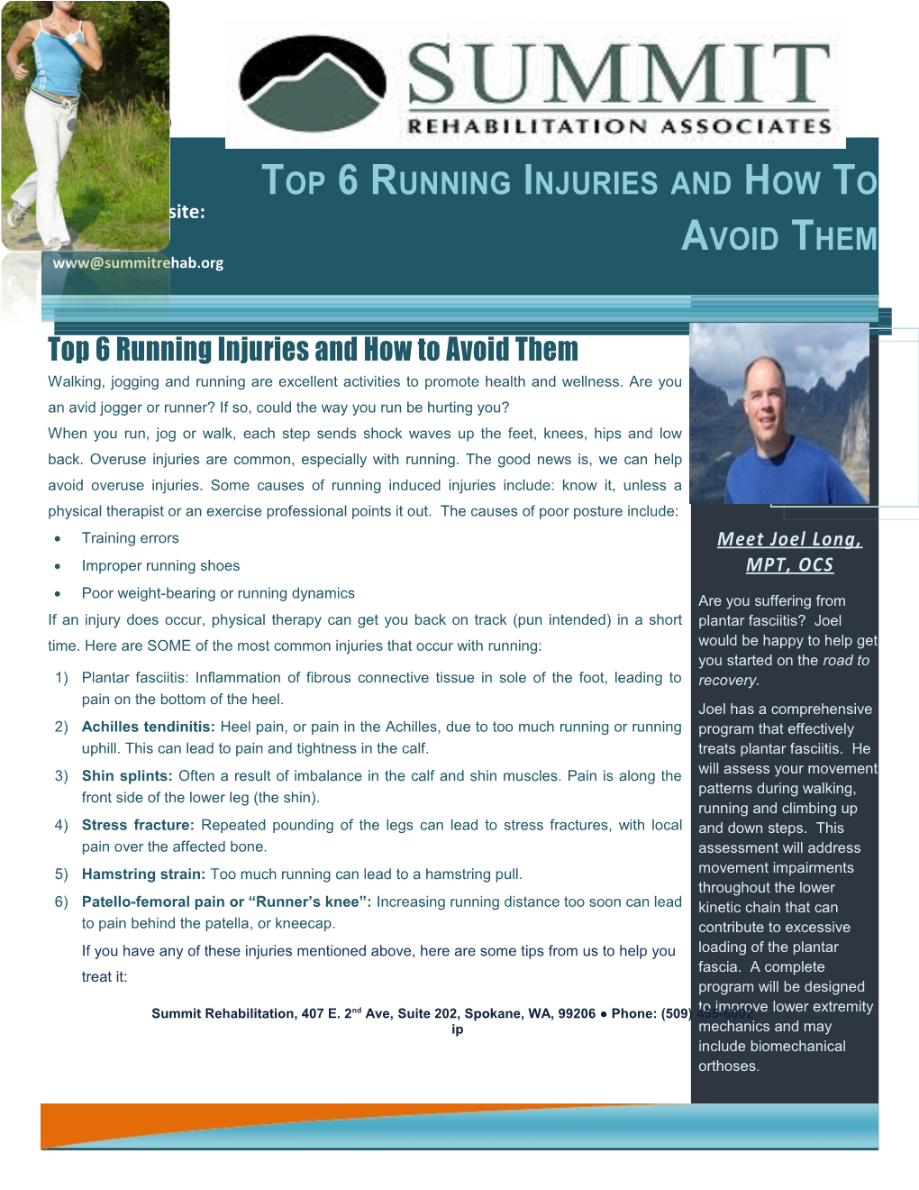 Top 6 Running Injuries and How to Avoid Them