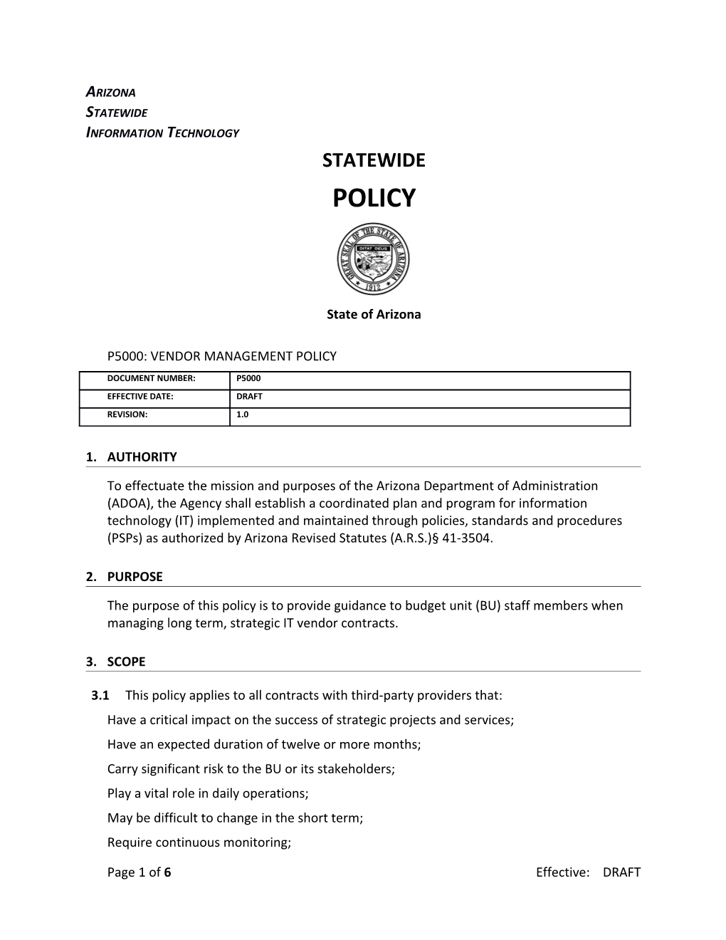 P5000 ADOA-ASET Policy Template