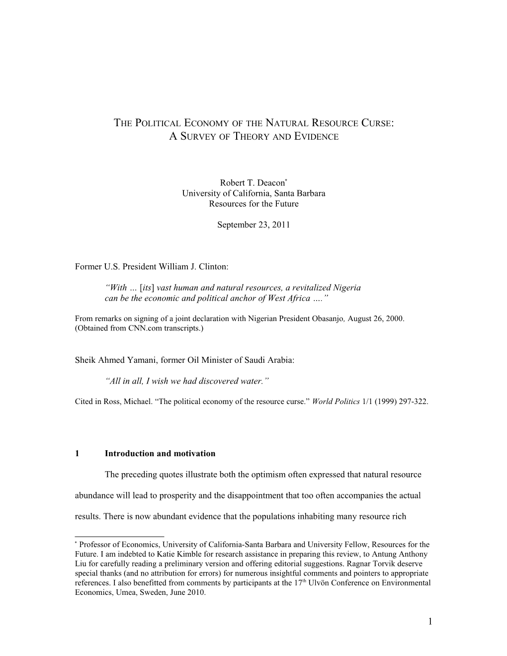 Political Institutions and the Natural Resource Curse: an Interpretive Survey