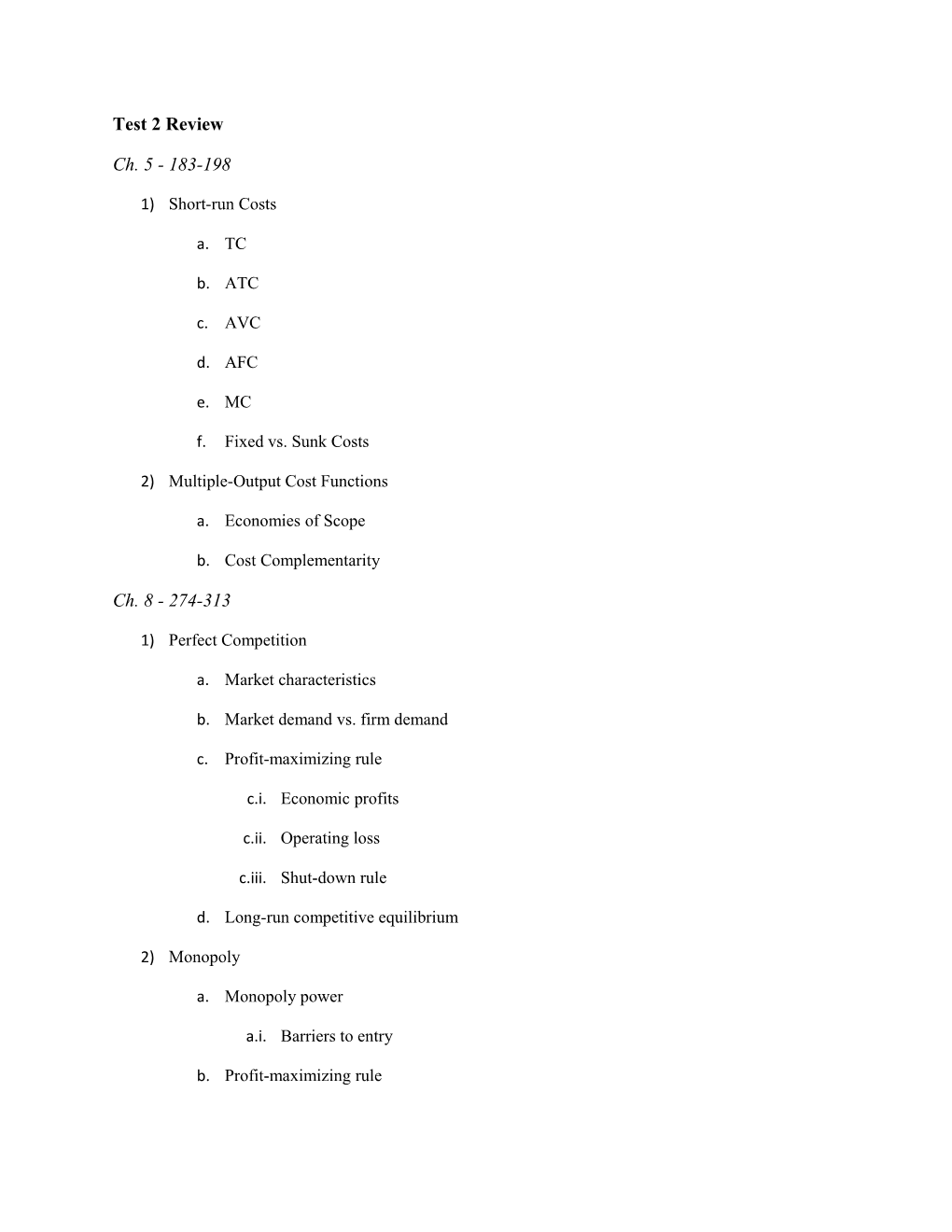 2)Multiple-Output Cost Functions