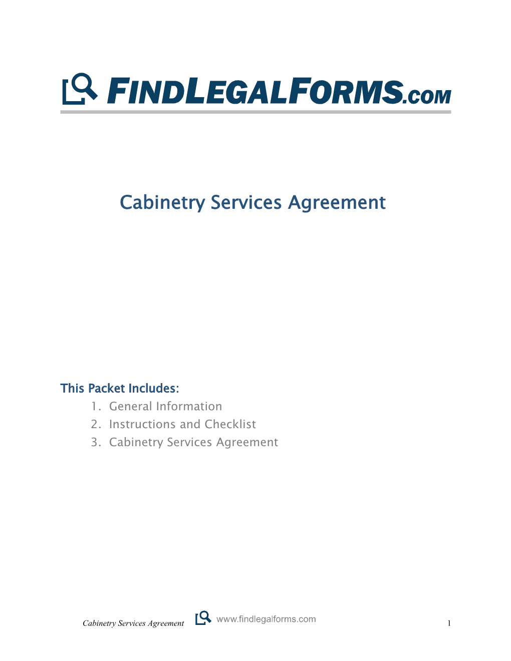 Cabinetry Services Agreement