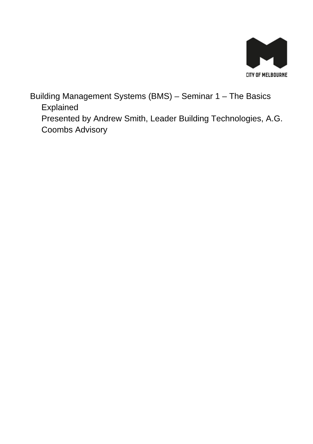 Building Management Systems the Basics Explained