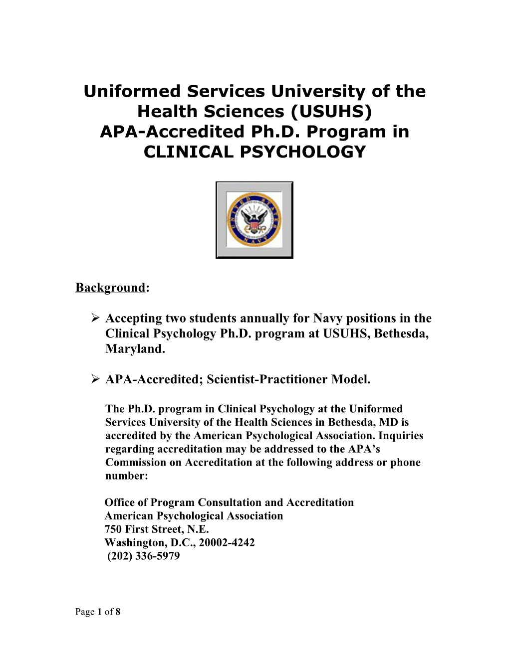 Clin Psych Intern Program