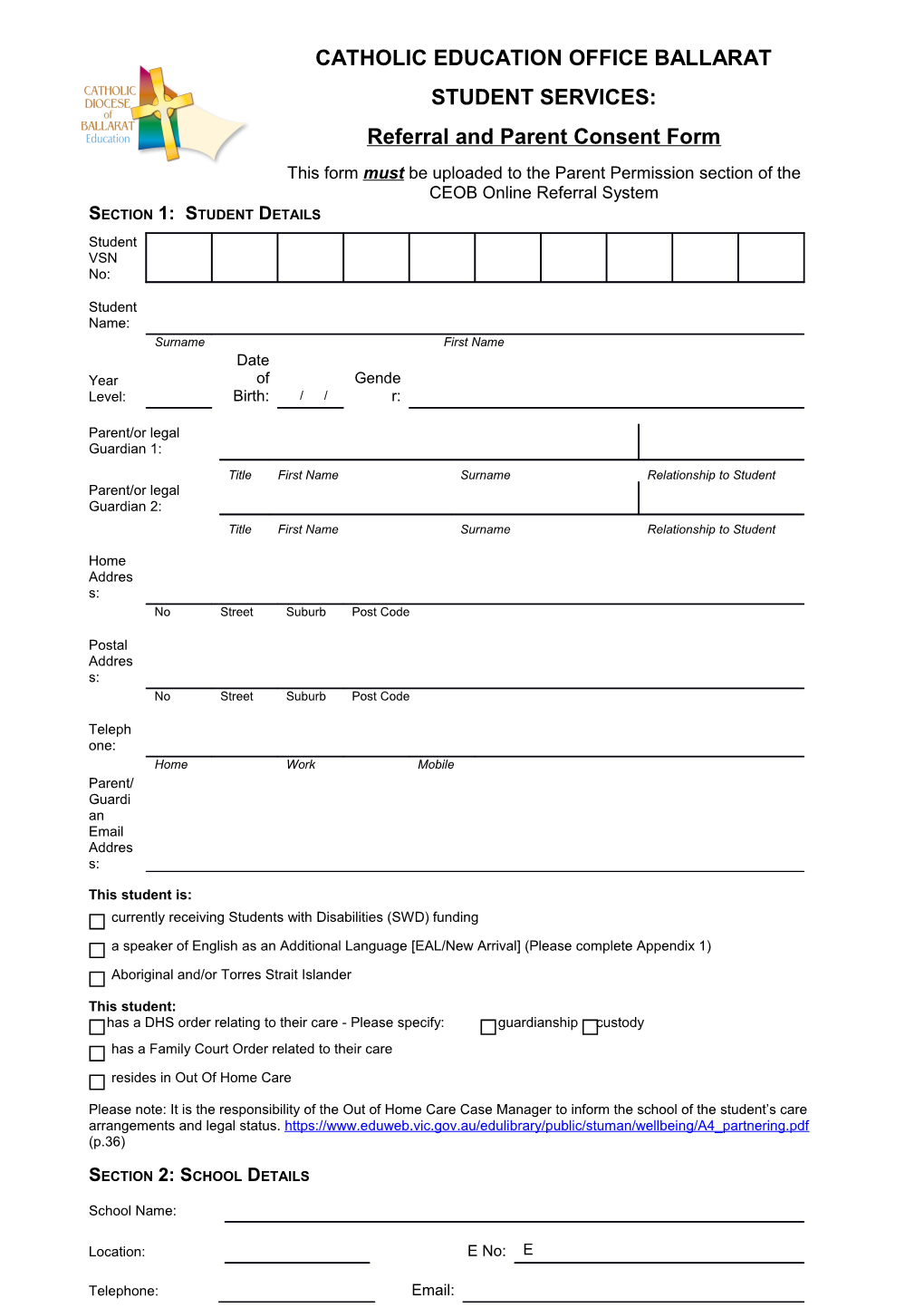 Referral and Parent Consent Form 2015
