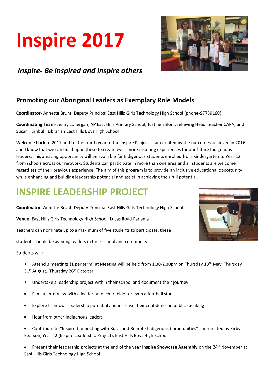 Promoting Our Aboriginal Leaders As Exemplary Role Models