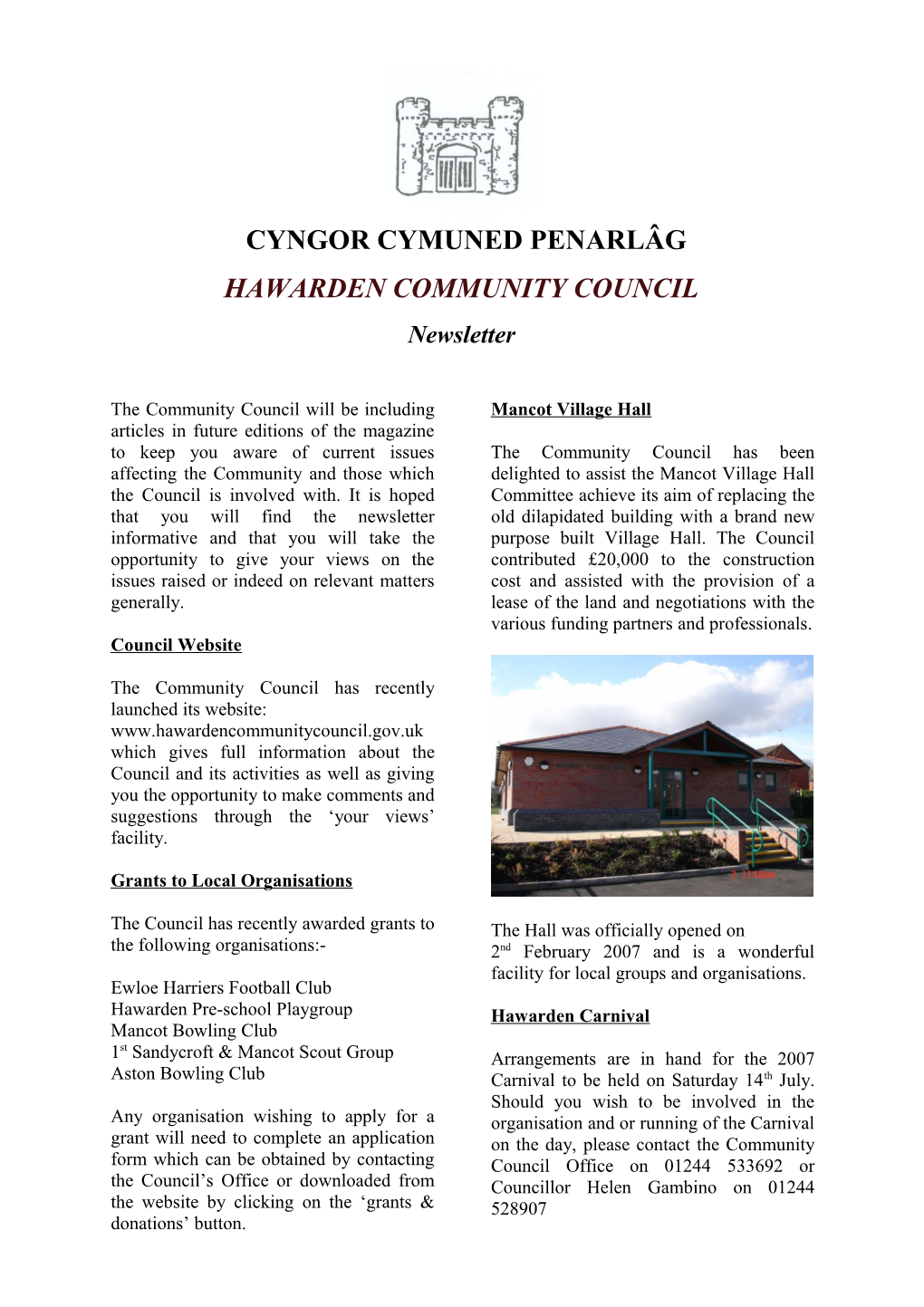 Cyngor Cymuned Penarlâg