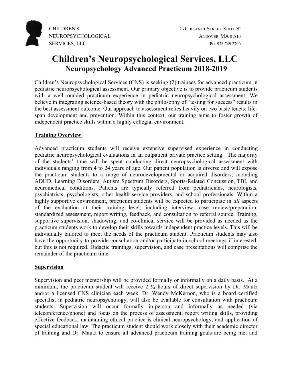 Children S Neuropsychological Services, LLC