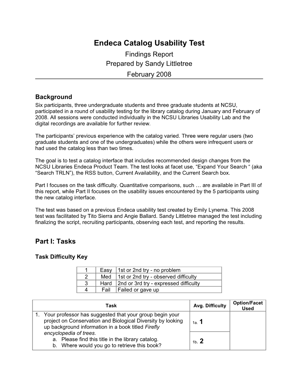 Library Quick Search Usability Test