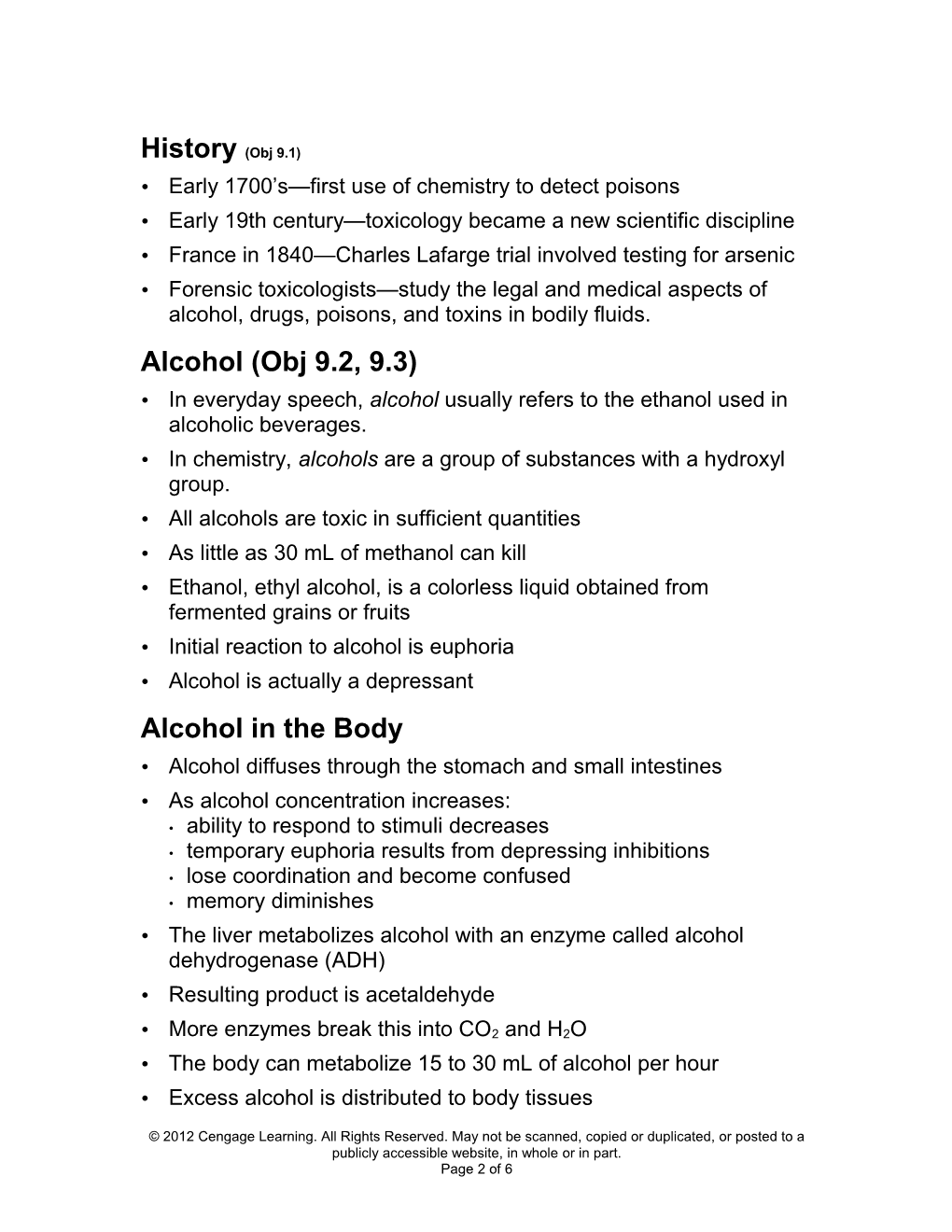 Chapter 9 Physiology of Alcohol and Poisons