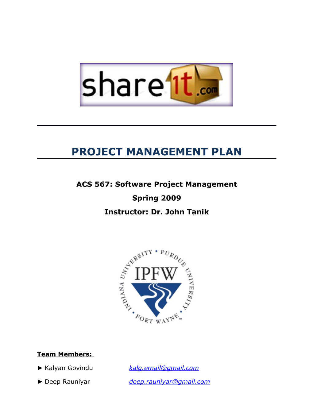 ACS 567: Software Project Management