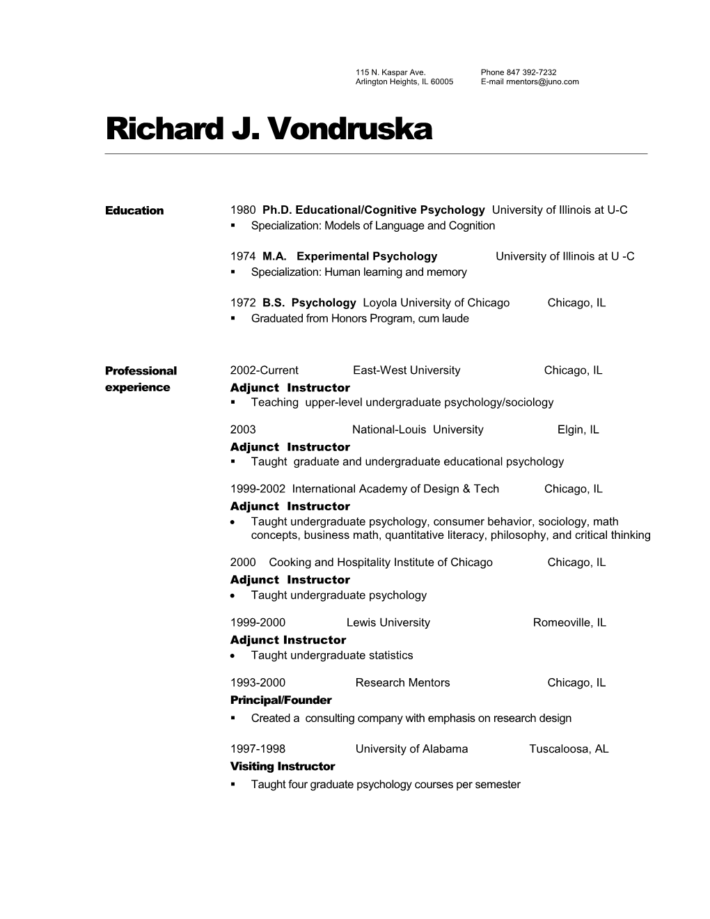 Richard J. Vondruska