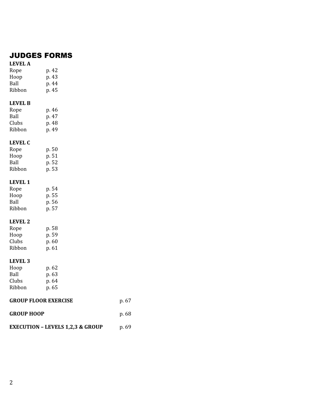 Rhythmic Gymnastics Routines & Judges Forms