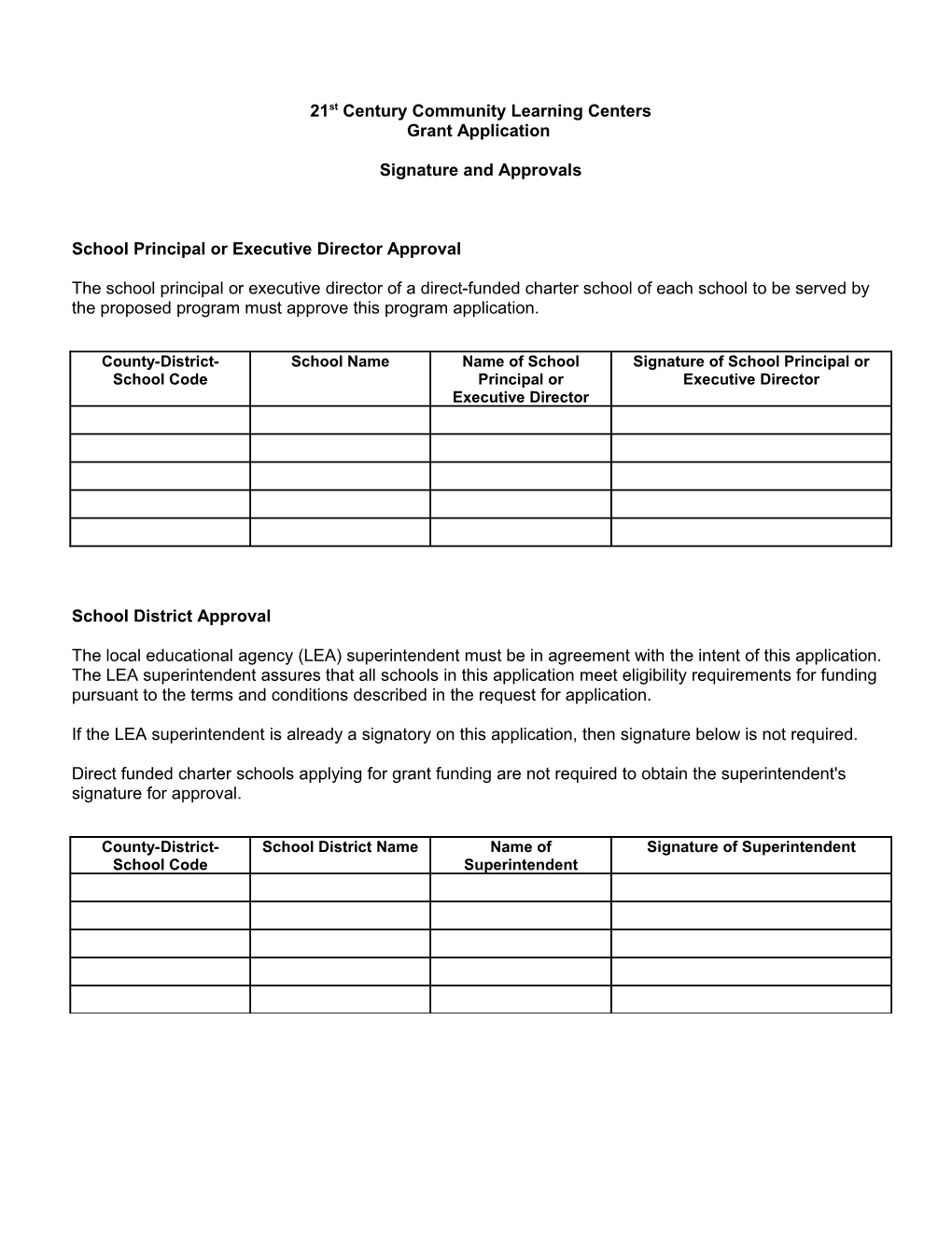 Form2-18: 21St CCLC Manual Application (CA Dept of Education)