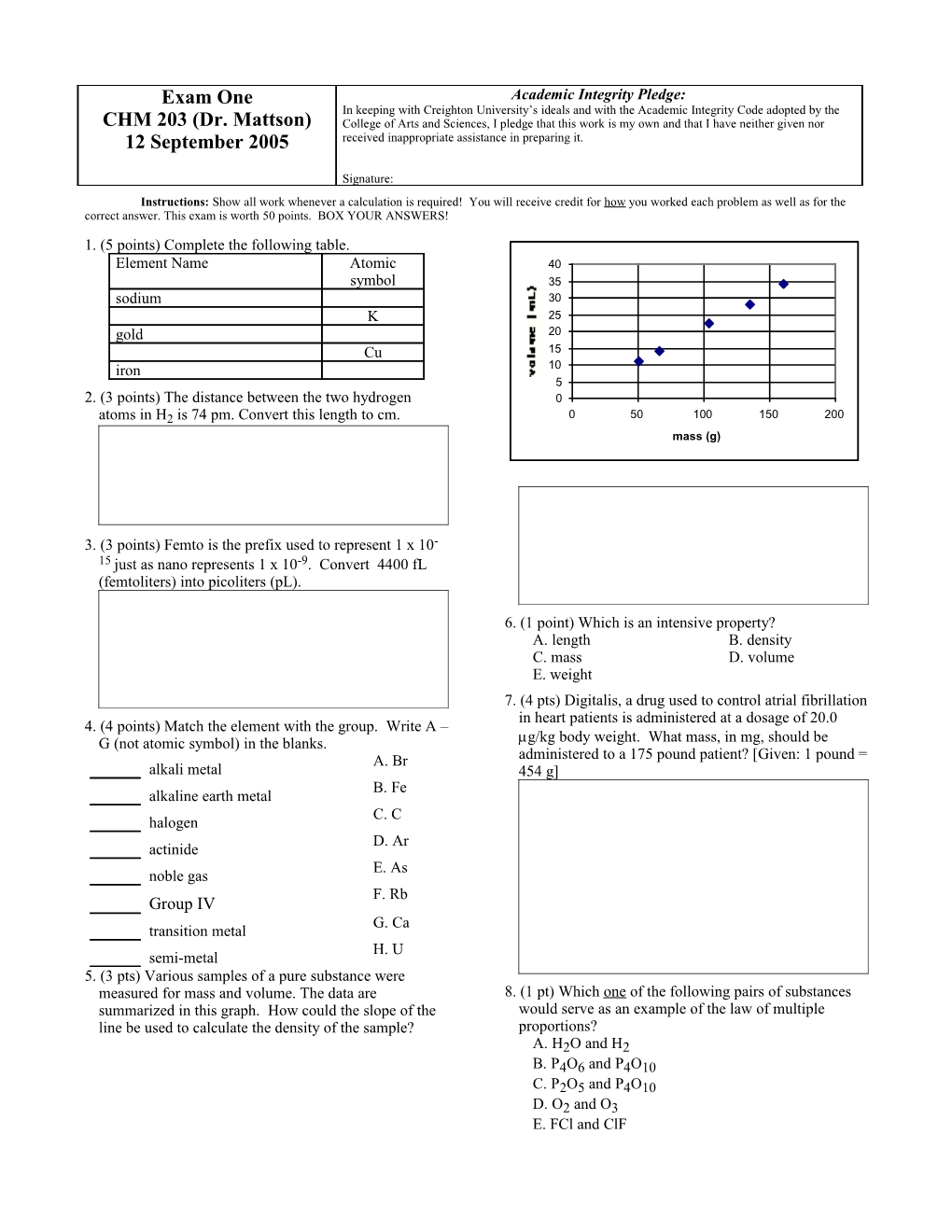 Practice Exam One