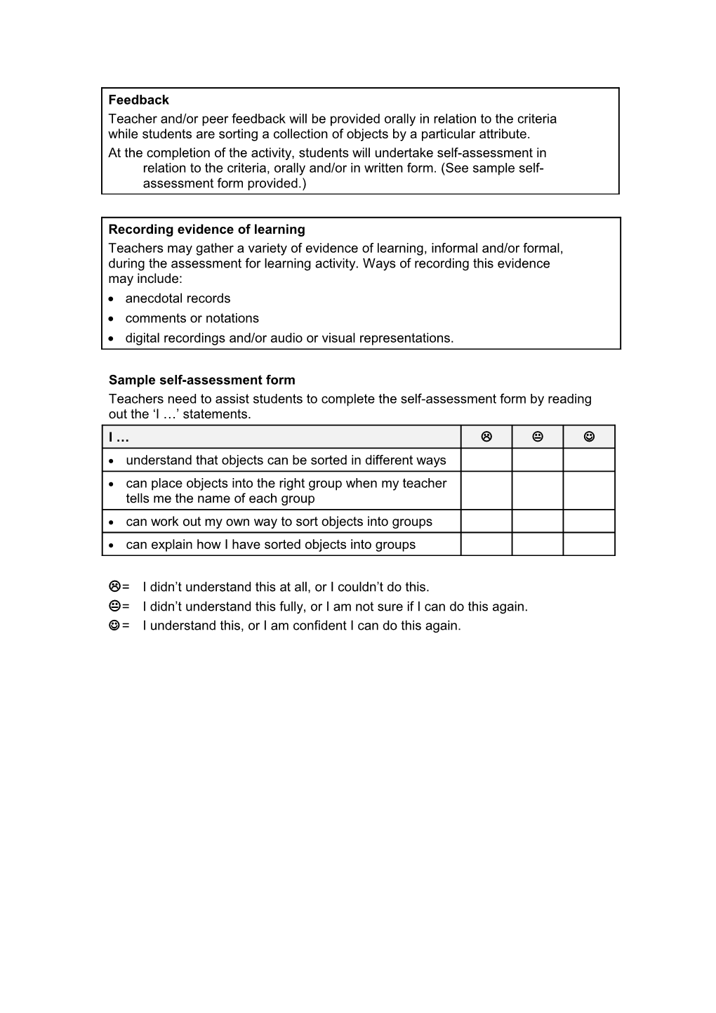 Mathematics K 6 Sample Assessment for Learning Activity