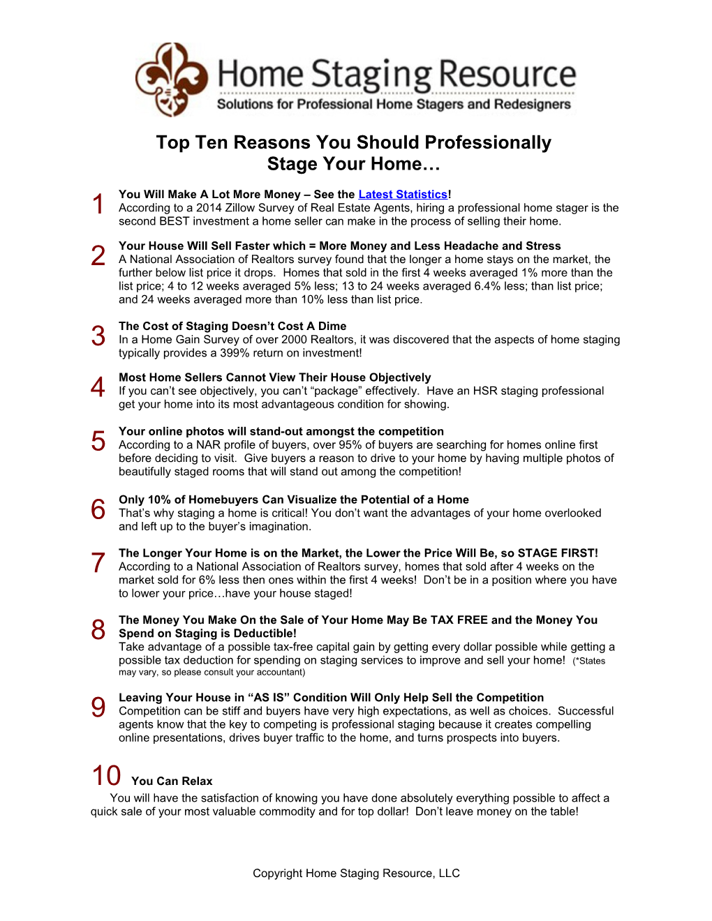 Top Ten Reasons You Should Professionally