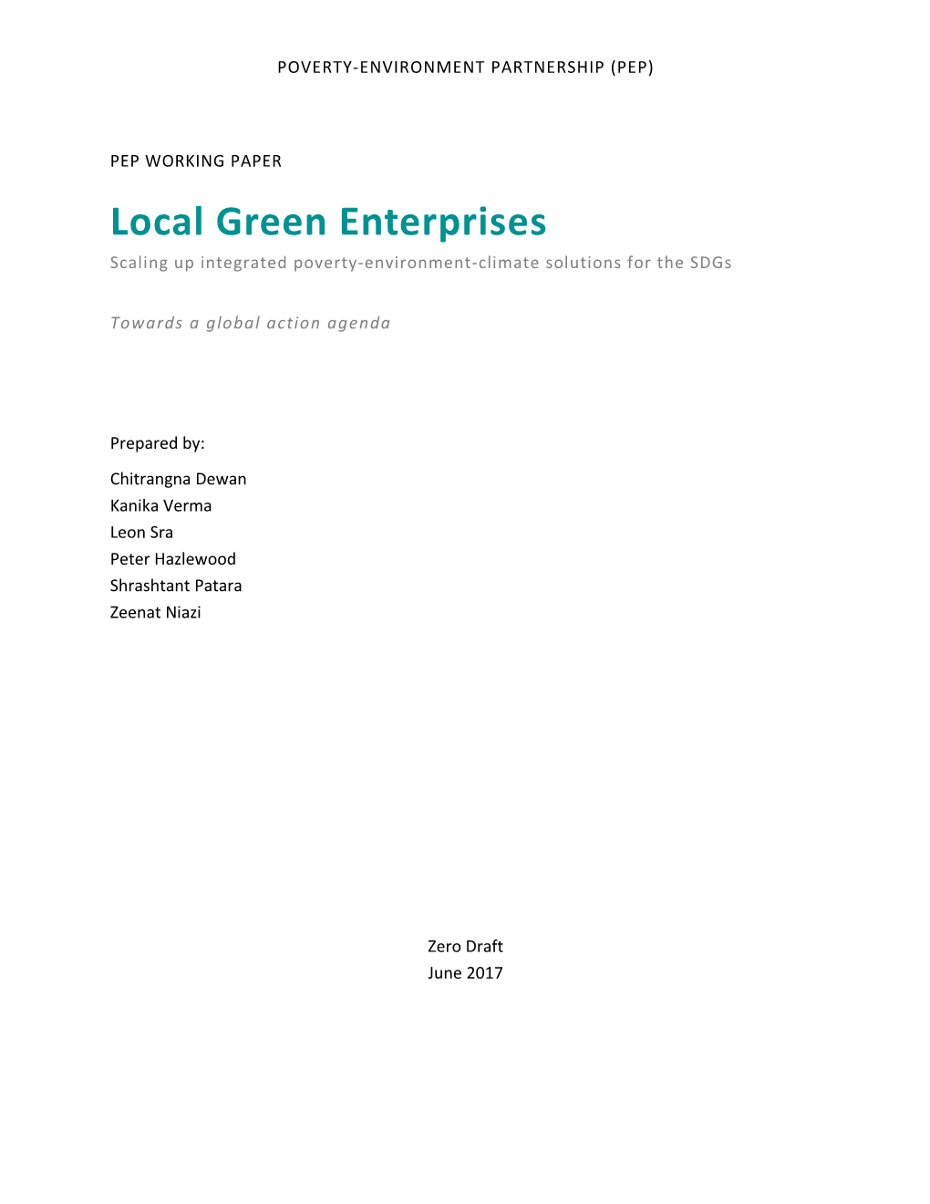 Local Green Enterprises Zero Draft