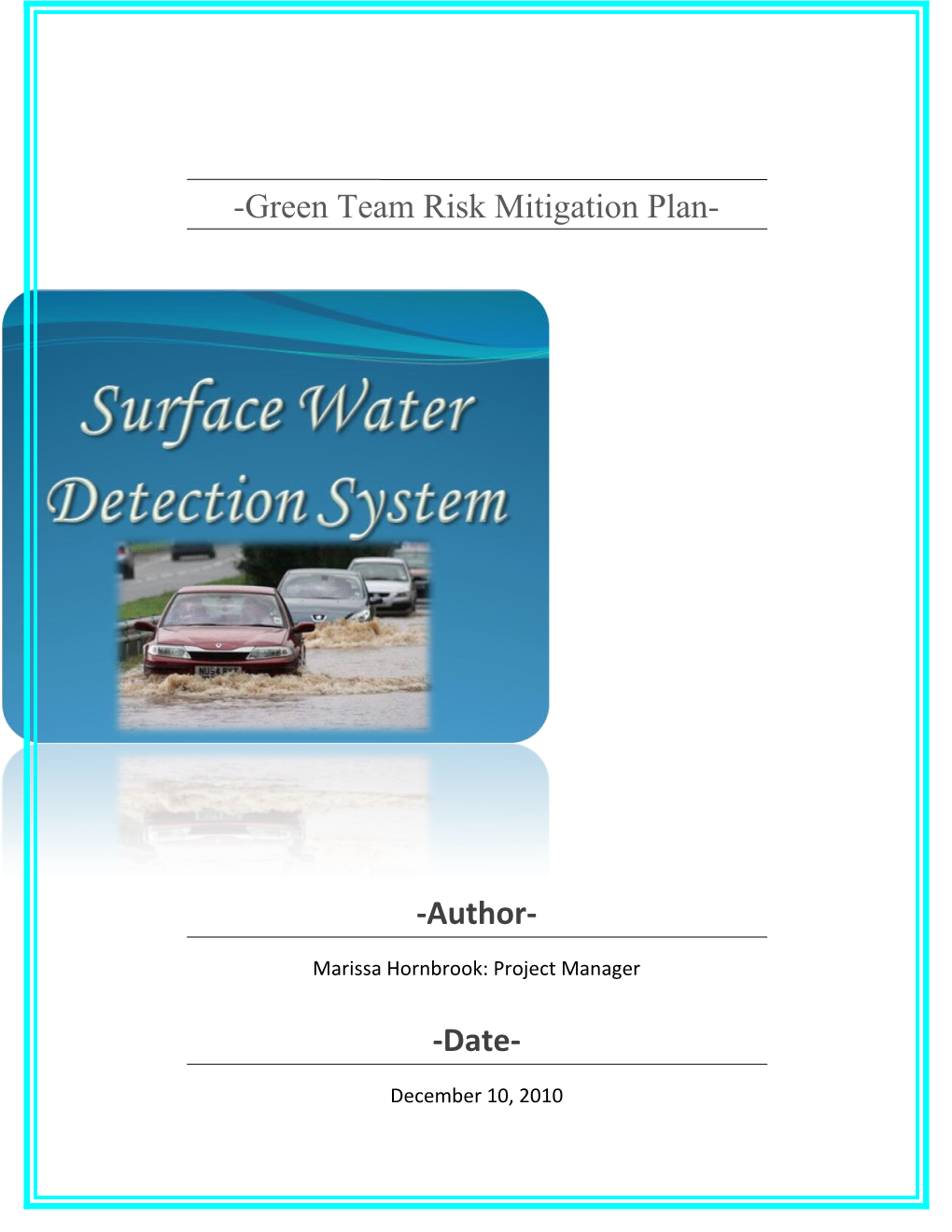 SWDS - Green Team Risk Mitigation Plan12/10/2010