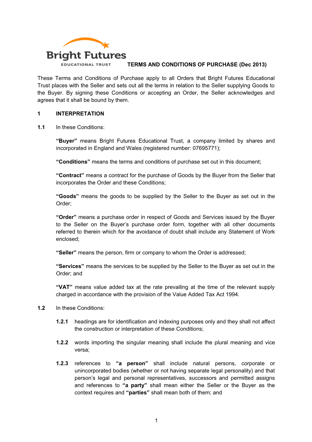 Specimen Agreement Format