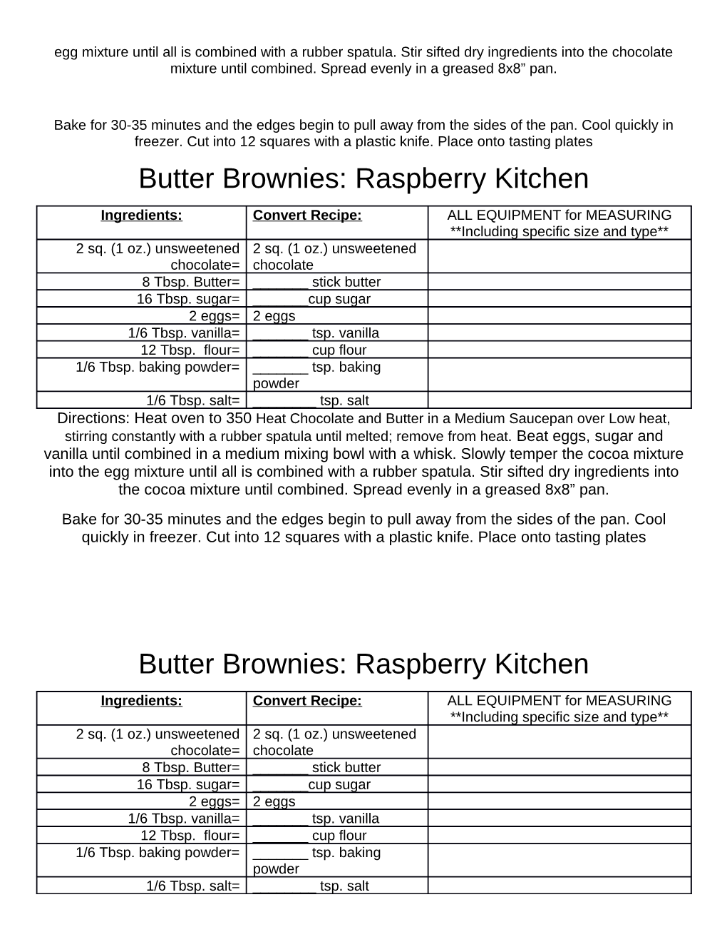 Standard Brownies: Grape Kitchen