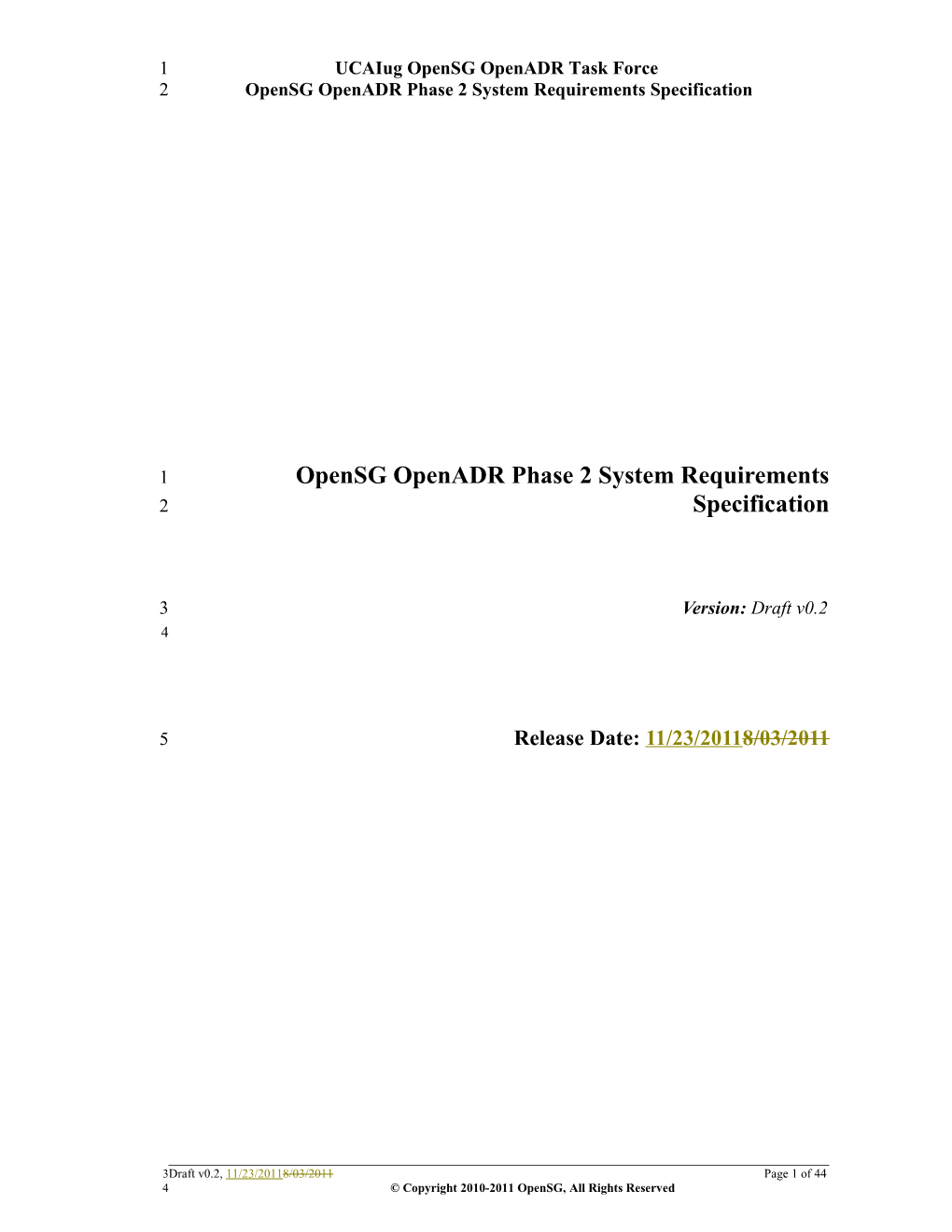 Opensg Openadr Phase 2 System Requirements Specification