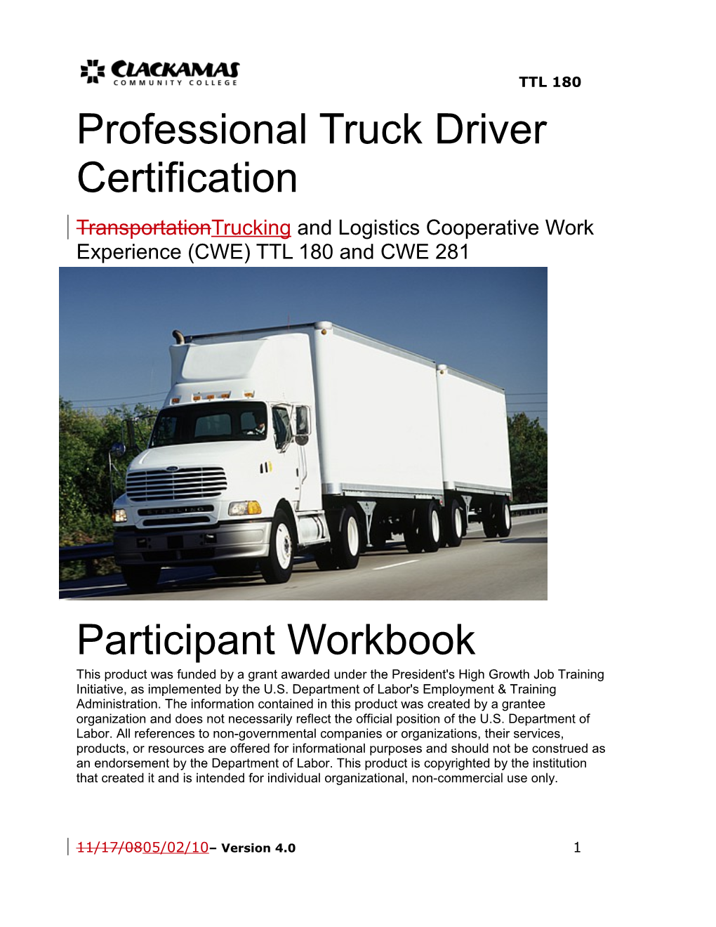 Introduction to Transportation and Logistics TTL 101