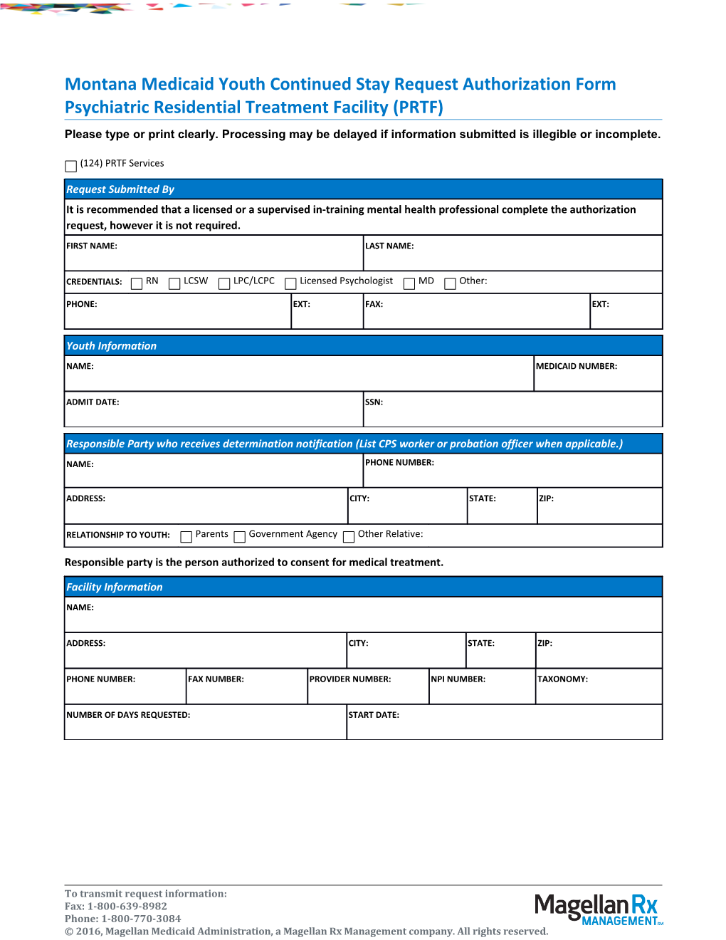 Responsible Party Is the Person Authorized to Consent for Medical Treatment