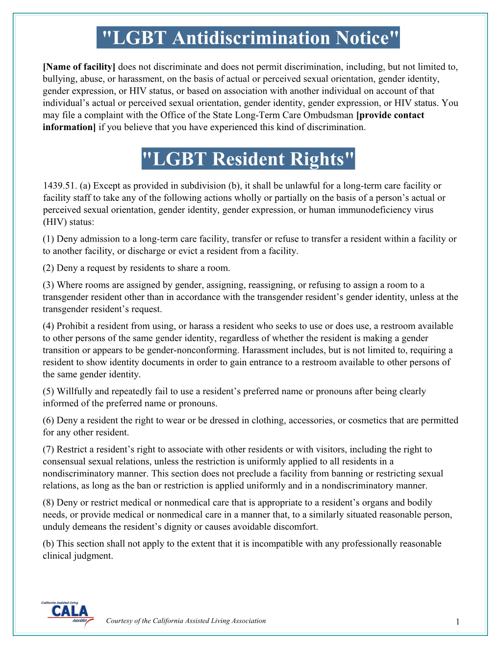 LGBT Resident Rights