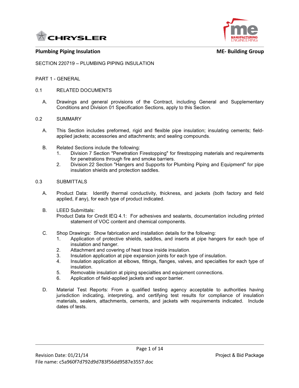 Plumbing Piping Insulationme- Building Group