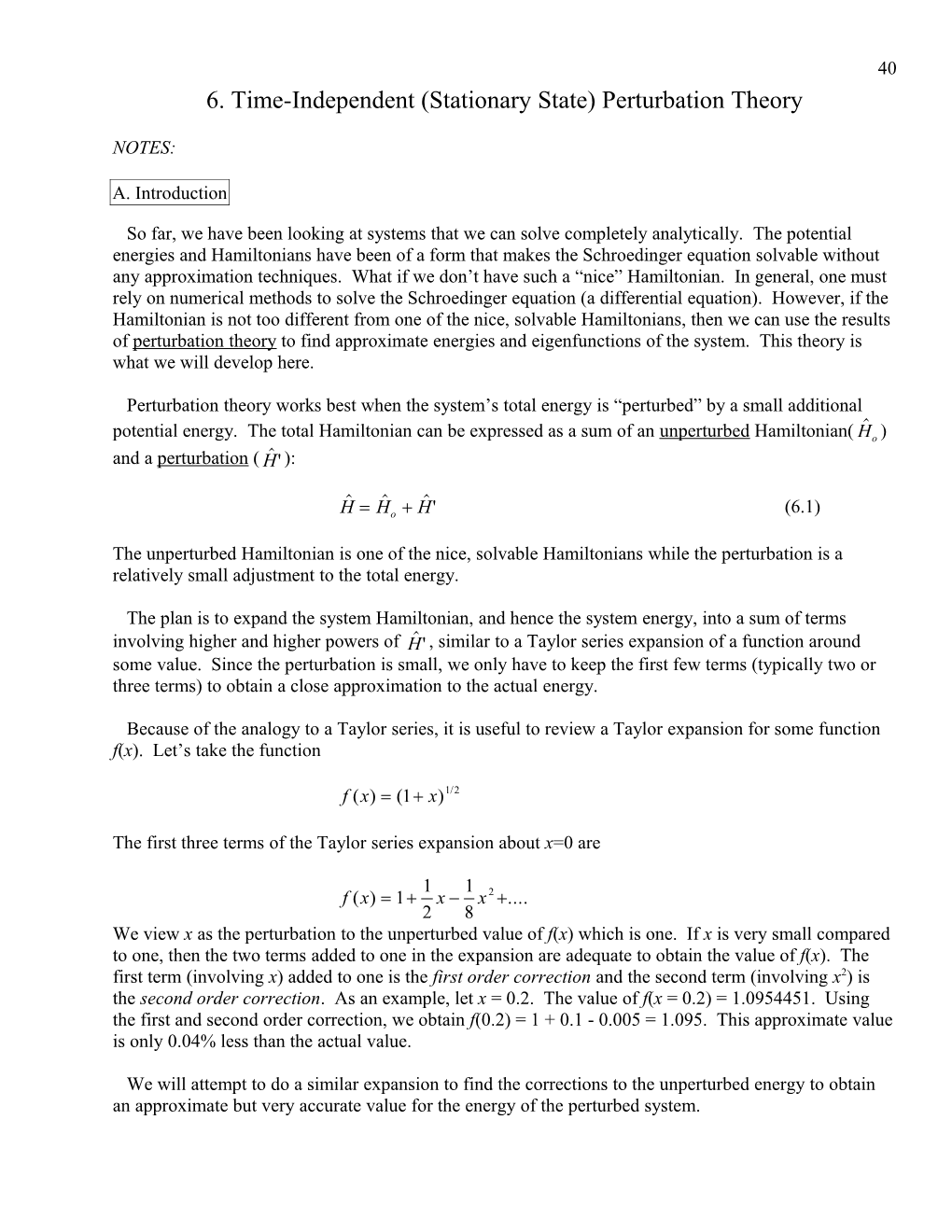 3. Simple Harmonic Oscillator