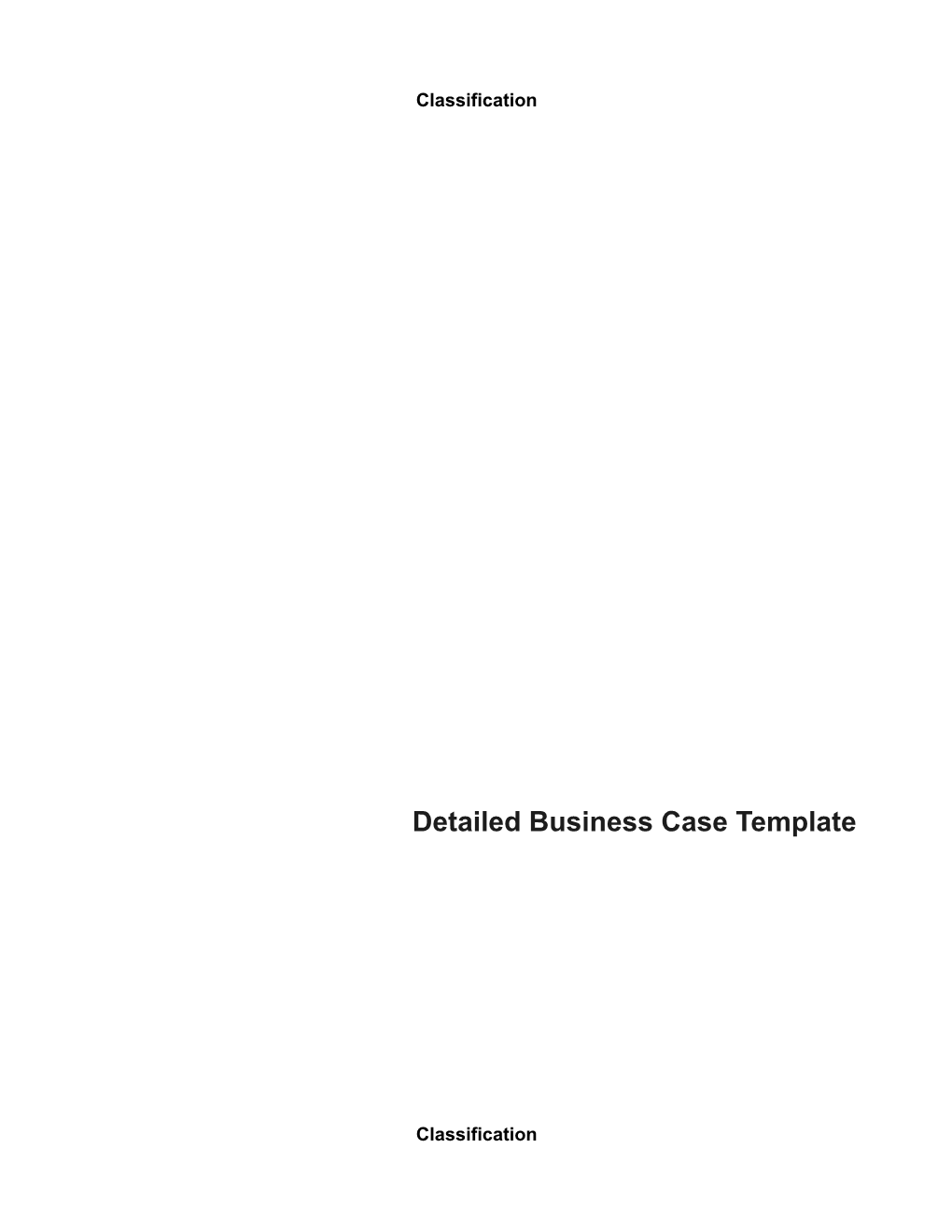 Detailed Business Case Template