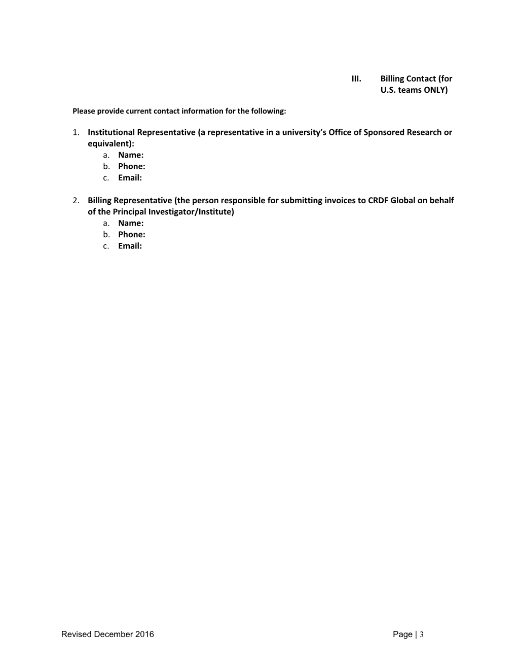 Form 710: Standard Project Status Report - Variant CGP01