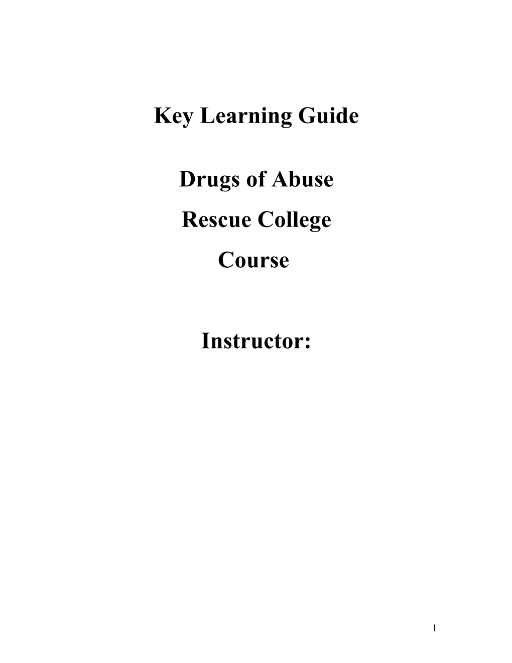 Key Learning Guide