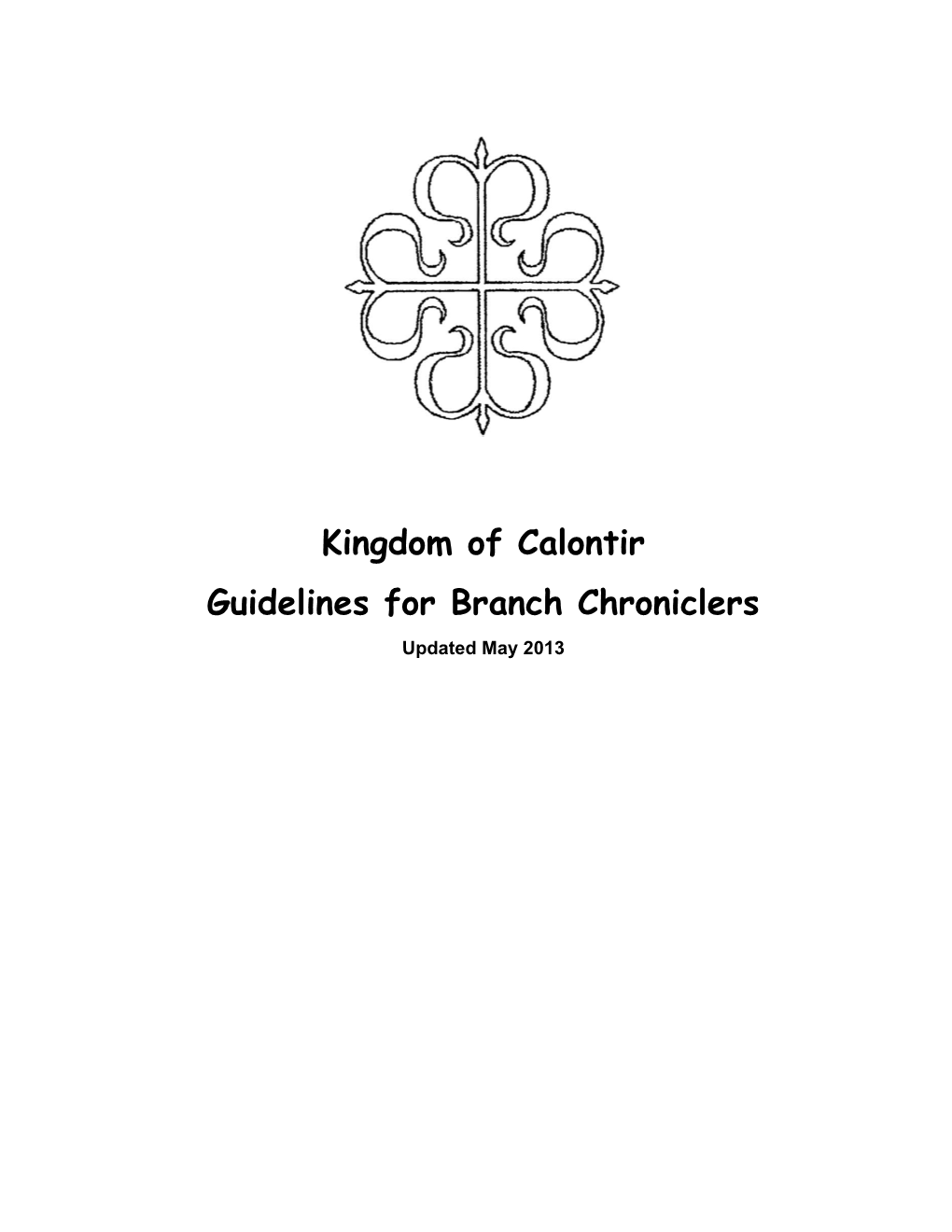 Guidelines for Branch Chroniclers