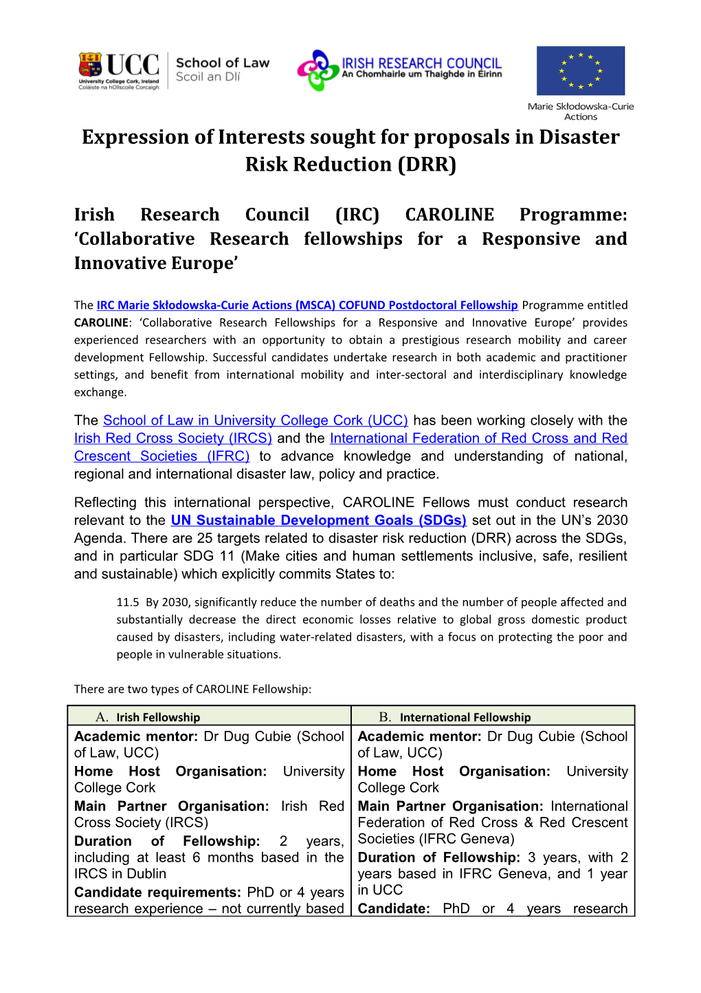 Expression of Interests Sought for Proposals in Disaster Risk Reduction (DRR)