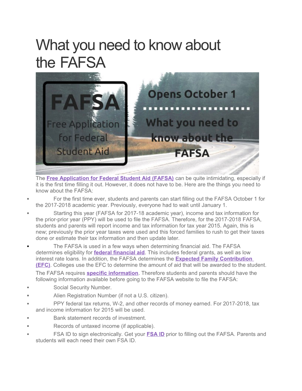 What You Need to Know About the FAFSA