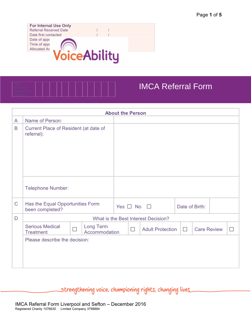 IMCA Referral Form Liverpool and Sefton December 2016