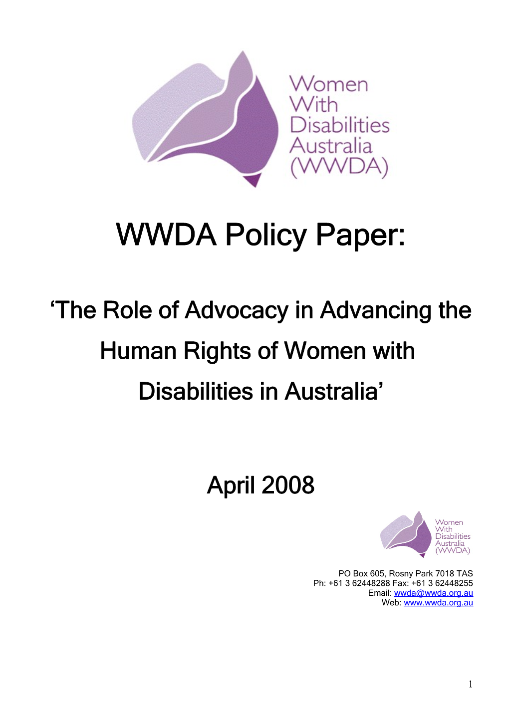 The Role of Advocacy in Advancing the Human Rights of Women With