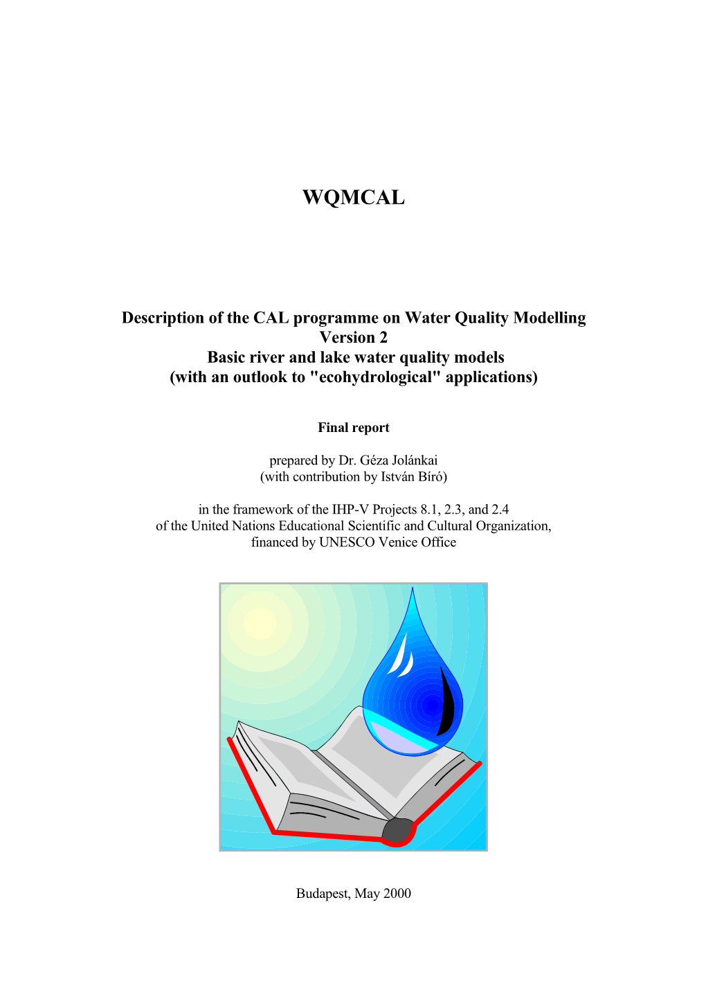 WQMCAL Version 2 User Manual