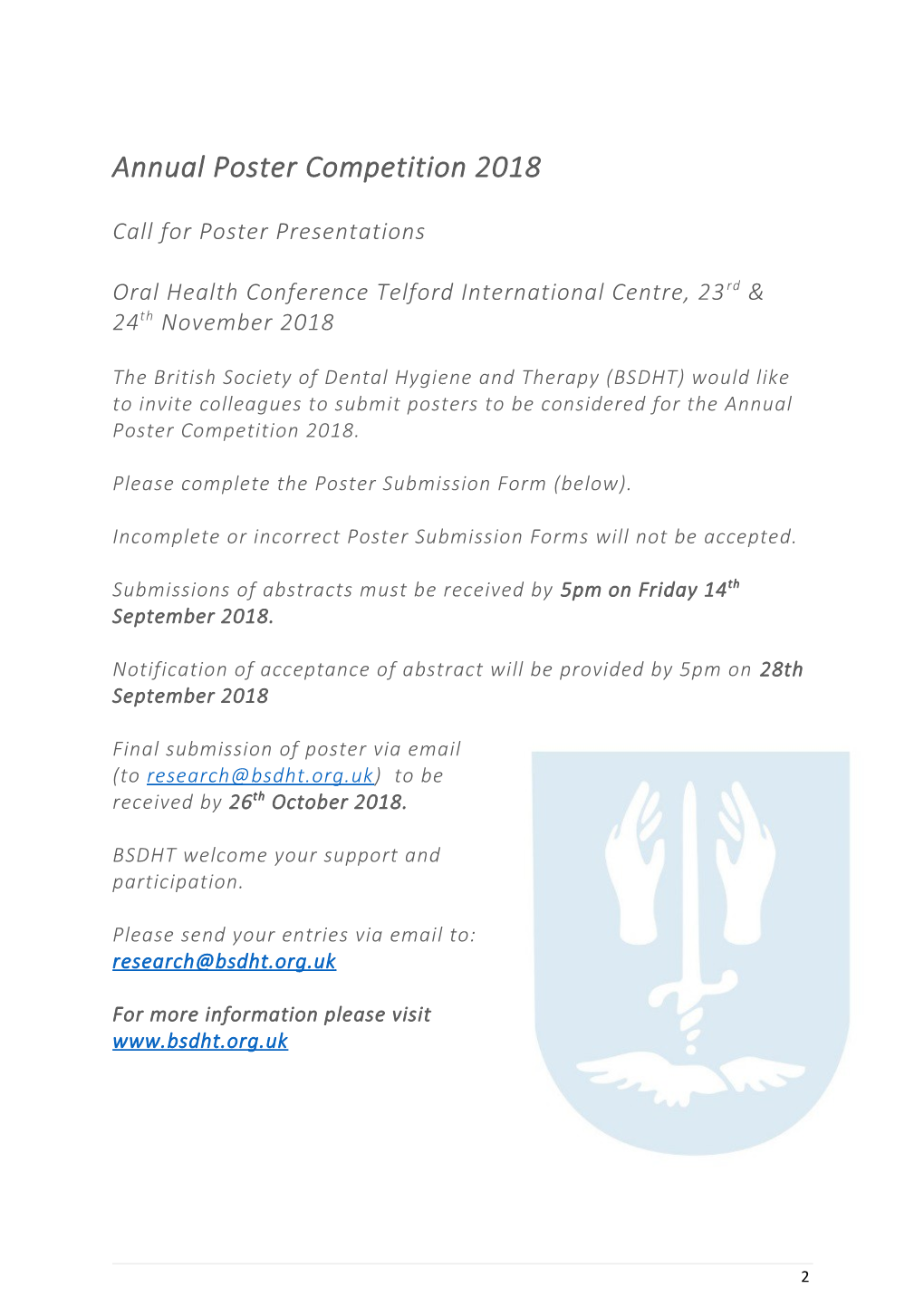 Annual Poster Competition 2018