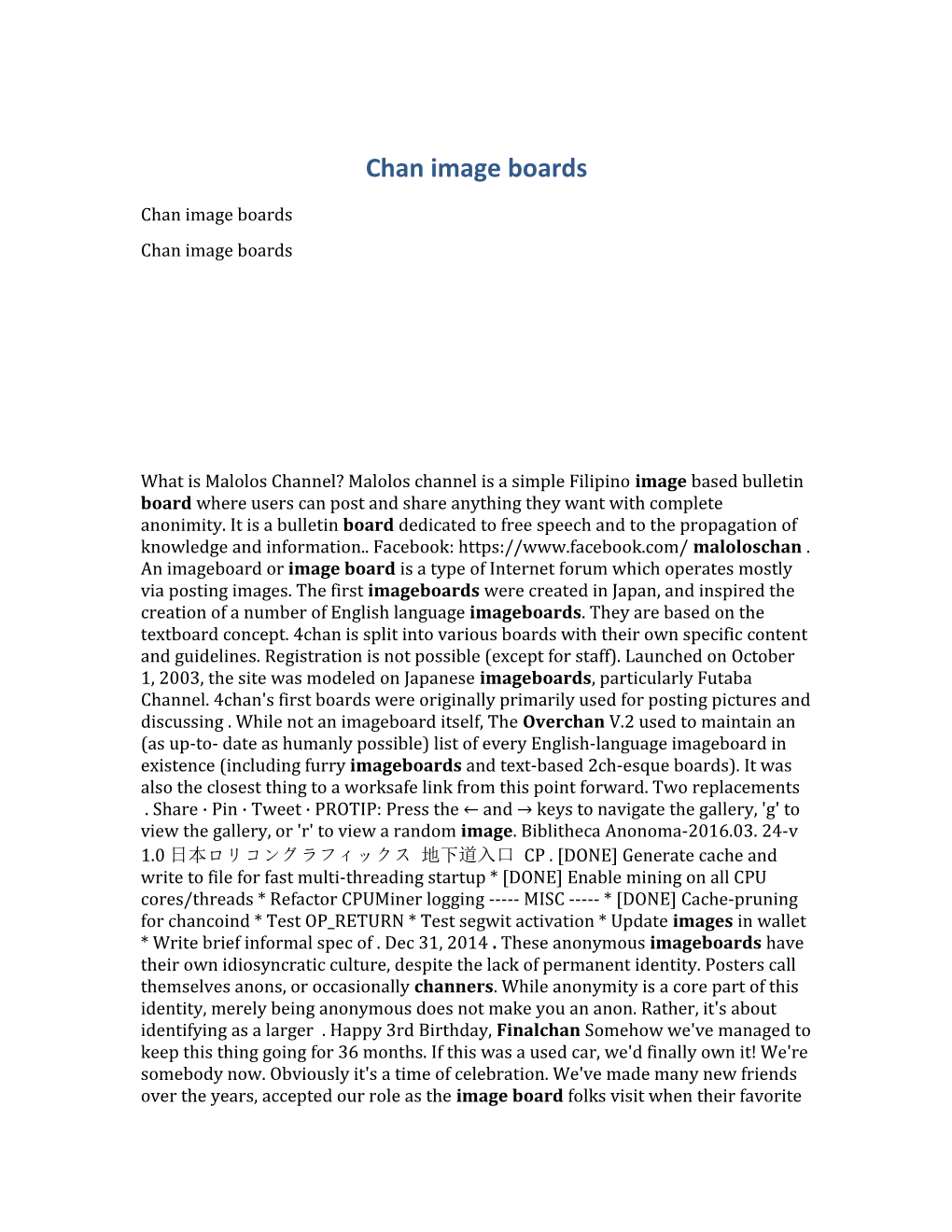 Chan Image Boards