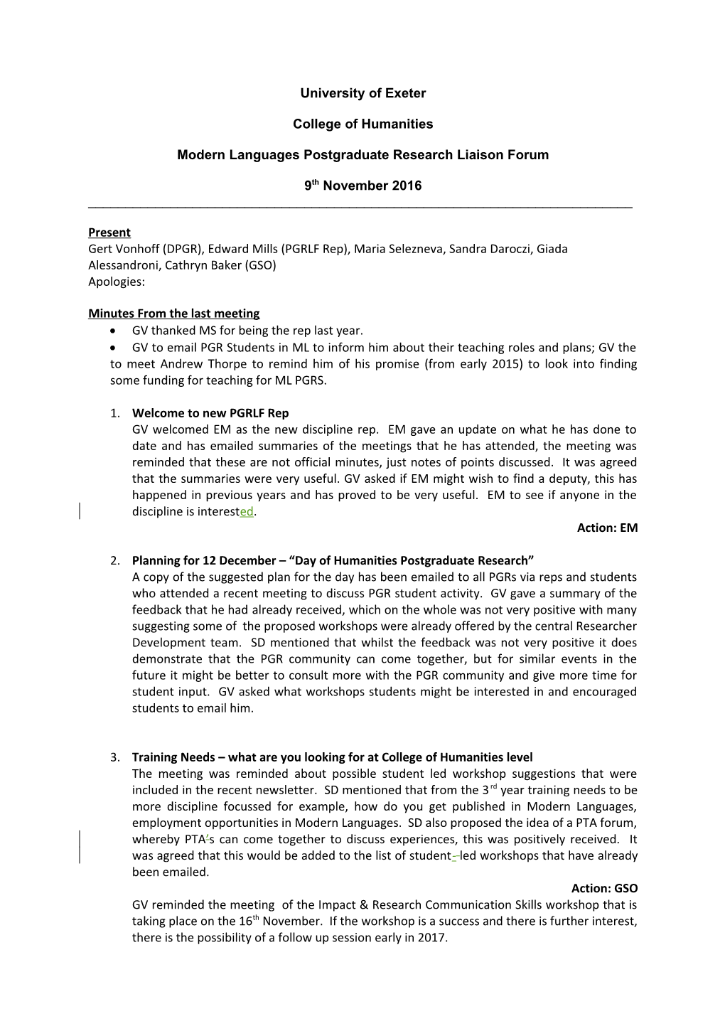 Modern Languages Postgraduate Research Liaison Forum