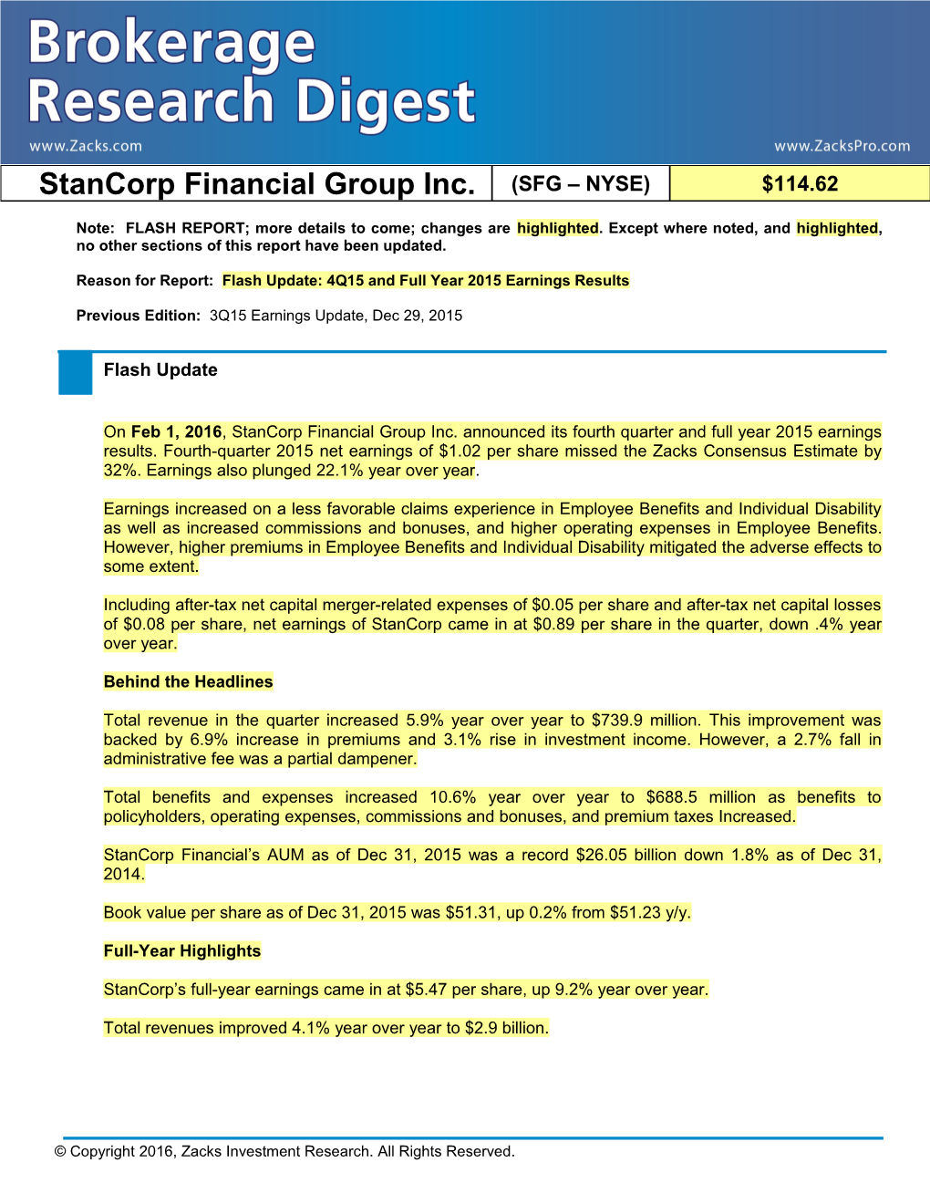 Stancorp Financial Group Inc