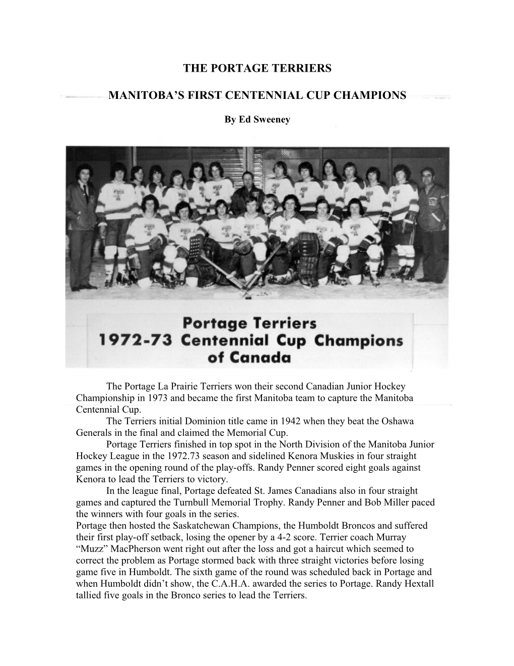 The Portage Terriers