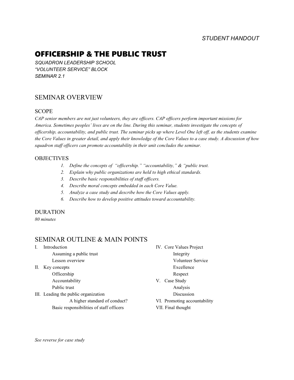Officership & the Public Trust