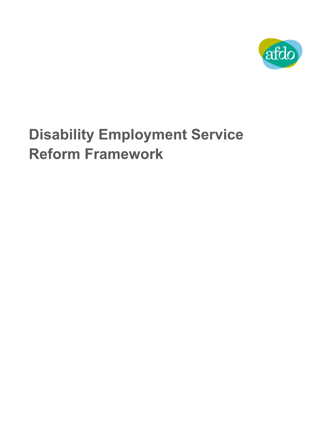 About the Australian Federation of Disability Organisations