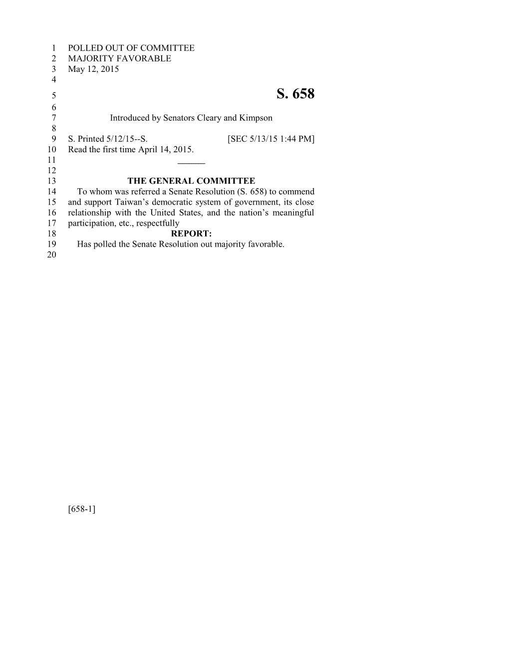 2015-2016 Bill 658 Text of Previous Version (May 13, 2015) - South Carolina Legislature Online